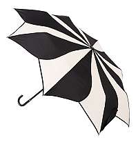 Blooming Brollies Dámsky skladací dáždnik Black and Cream Swirl EDFSWBC