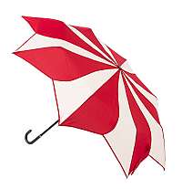 Blooming Brollies Dámsky skladací dáždnik Red and Cream Swirl EDFSWRC