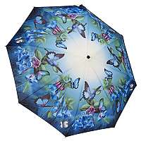 Blooming Brollies Dámsky skladací plne auto matický dáždnik Blue bells GFFBB