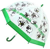 Blooming Brollies Detský priehľadný palicový dáždnik Buggz Kids Stuff Sheep Bushom