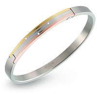 Boccia Titanium Pevný titánový náramok s diamantmi 03005-03