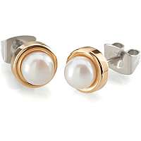 Boccia Titanium Pozlátené titánové náušnice s perlou 0594-02