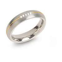 Boccia Titanium Pozlátený titánový snubný prsteň s diamantmi 0130-04 59 mm