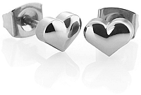 Boccia Titanium Srdiečkové náušnice z titánu 0569-01