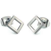 Boccia Titanium Štvorcové titánové náušnice 05022-01