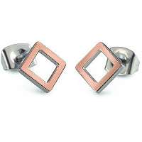 Boccia Titanium Štvorcové titánové náušnice 05022-03