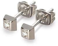 Boccia Titanium Titánové náušnice s diamantom 0538-01