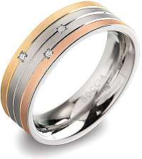 Boccia Titanium Titánový prsteň s briliantmi 0135-02 58 mm