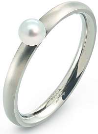 Boccia Titanium Titánový prsteň s perličkou 0145-01 mm