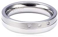 Boccia Titanium Titánový snubný prsteň s diamantmi 0129-03 57 mm