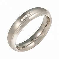 Boccia Titanium Titánový snubný prsteň s diamantmi 0130-09 57 mm