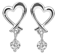 Brilio Silver Nežné náušnice Srdce6 001 00447 04