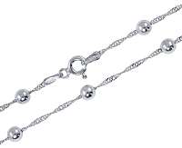 Brilio Silver Nežný náramok Lambáda s guličkami 18 cm1 086 00118 04