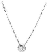 Brilio Silver Strieborný náhrdelník s kryštálom6 001 00118 04 (retiazka, prívesok)