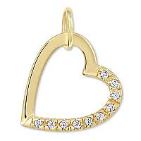 Brilio Zlatý prívesok srdce s kryštálmi9 001 00494