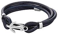 Brosway Pánsky modrý kožený náramok Marine BRN17 cm