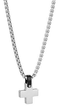 Brosway Pánsky oceľový náhrdelník s krížikom Sign BGN01