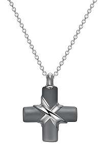 Brosway Pánsky oceľový náhrdelník s krížikom StoneAge BOG01