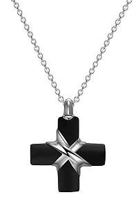 Brosway Pánsky oceľový náhrdelník s krížikom StoneAge BOG02