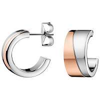 Calvin Klein Bicolor náušnice krúžky Hook KJ06PE200100