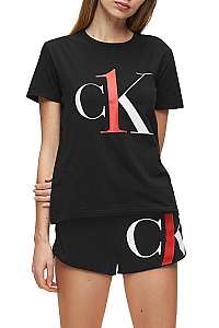 Calvin Klein Dámske pyžamo CK One S / S Short Set QS6443E-QX2 Black L