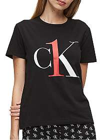 Calvin Klein Dámske tričko CK One S / S Crew Neck QS6436E-001 Black Red Logo M
