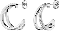 Calvin Klein Luxusné oceľové náušnice Outline KJ6VME040100