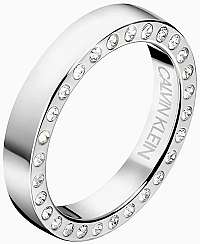 Calvin Klein Luxusné oceľový prsteň s kryštálmi Hook KJ06MR0403 57 mm