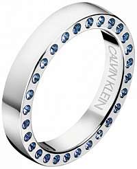 Calvin Klein Luxusné oceľový prsteň s kryštálmi Hook KJ06MR0404 57 mm