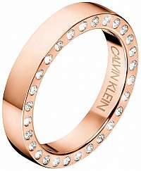 Calvin Klein Luxusné oceľový prsteň s kryštálmi Hook KJ06PR1402 mm