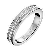 Calvin Klein Oceľový prsteň s kryštálmi Hook KJ06MR0401 57 mm