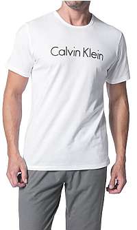 Calvin Klein Pánske tričko Comfort Cotton S / S Crew Neck NM1129E -100 White S