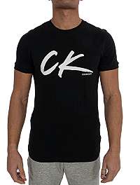 Calvin Klein Pánske tričko Relaxed Retro Crew Tee KM0KM00467-BEH PVH Black L