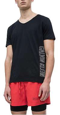 Calvin Klein Pánske tričko Rounded V-neck Tee KM0KM00333-001 Black L