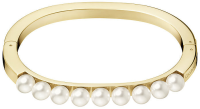 Calvin Klein Pevný pozlátený náramok s perličkami Circling KJAKJD14010 5,8 x 4,6 cm - S