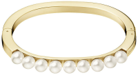 Calvin Klein Pevný pozlátený náramok s perličkami Circling KJAKJD14010 6,5 cm