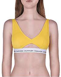 Calvin Klein Plavková podprsenka High Apex Triangle-R CK Logo KW0KW00586-707 Habanero Gold M