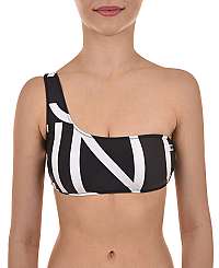 Calvin Klein Plavková podprsenka One Shoulder Bralette Abstract KW0KW00603-000 Klein Abstract Black S