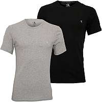 Calvin Klein Sada pánskych trik CK One S / S Crew Neck 2Pk NB2221A -BHY Black / Grey Heather M