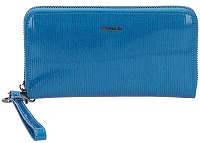 Carmelo Dámska kožená peňaženka 2102F Modrá