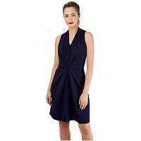 Closet London Dámske šaty Closet Centre Pleats A-Line Dress Navy L