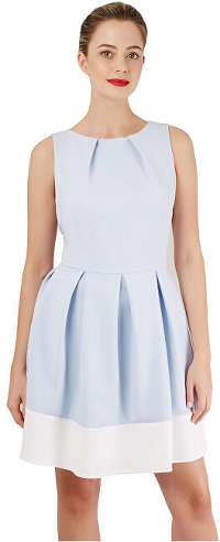 Closet London Dámske šaty Closet Hackney Dress Light Blue/White L