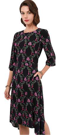Closet London Dámske šaty Closet Hank y Hem Dress With Tie Black L