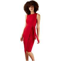 Closet London Dámske šaty Closet Tie V-Back Pencil Dress Red XL