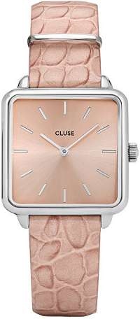 Cluse La Tétragone Silver/Soft Almond Alligator CL60019