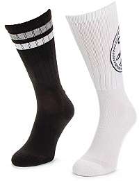 Converse 2 PACK - pánske ponožky White / Black-42