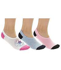Converse 3 PACK - dámske ponožky White / Pink / Chambray-38