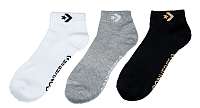 Converse Bale nej 3ks ponožiek 3PP Converse Women ´ Star Chevron logo Lt grey / White / Black-38