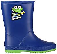 Coqui Detské gumáky Rainy Blue/Lime 8505-100-5014