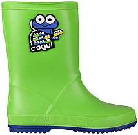 Coqui Detské gumáky Rainy Lime/Blue 8505-100-1450